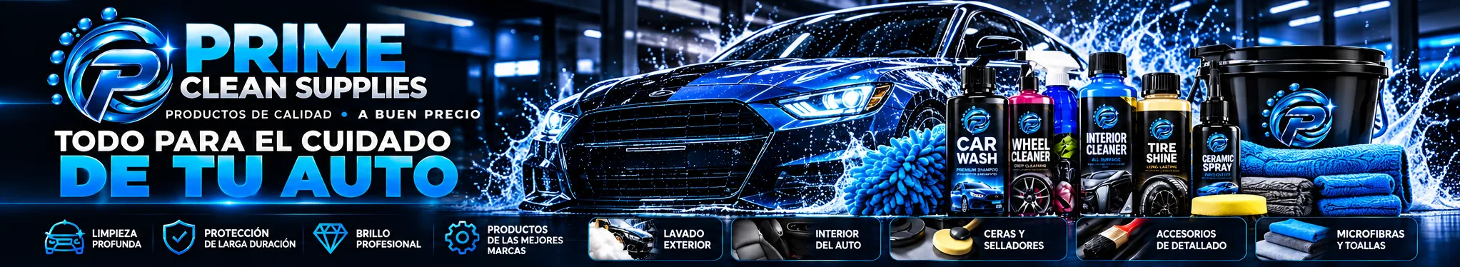Prime Clean Supplies — productos y accesorios para el cuidado de tu auto
